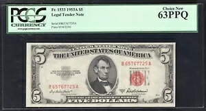 FR�B 1533 1953-A 5 �h���@��ʉݕč����� PCGS ������-63PPQ