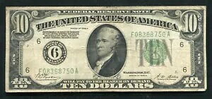 FRB 2001-F 1928-A $10 FRN uNUMERICAL GOLD ON DEMANDv W[WABAg^ x[t@C (D)