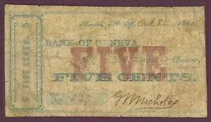 1862 Wl[usAj[[NBWl[u 5c Obsolete Note No.537 H20 (60437)