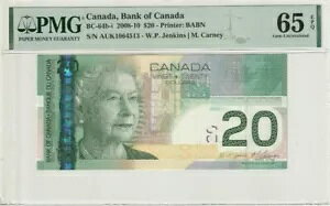 �J�i�_ 2010 �h�� 20 PMG �F�莆�� UNC 65 EPQ �s�b�N BC-64b-i