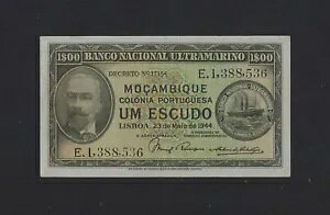 ポルトガル ポルトガル語 モザンビーク 1 エスクードス 1944 P-92 XF+