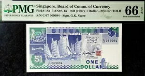 PMG GEM 66 EPQ 1987 �V���K�|�[�� $1 �h�� B/���� UNC(+FREE 1 B/����) #18970