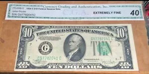 1934 C $10 10 hAMs/ C.G.A O[hɏ㎿ 40