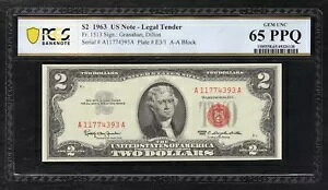 FRB 1513 1963 $2 @ʉݕč PCGS  UNC-65PPQ (B)
