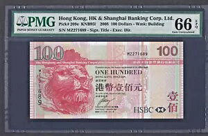2008.01.01 ` HSBC $100  P-209e WF UNC PMG 66 EPQ