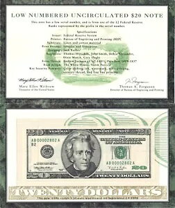 1996 $20 j[[Nn BEP ԍfbNX |[gtHI Fr 2083-B