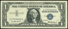5 つのプリスティン 1957 シリーズ $1.00 シルバー証明書 ? 1957、スター、57A、57B、スター
