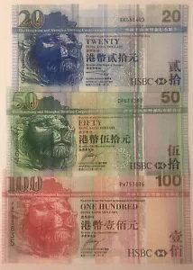 ���` 20 �` 100 �h�� HSBC �ʉ݂� 3 �����Z�b�g