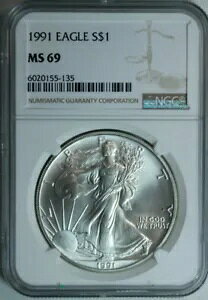 1991 Vo[ C[O - NGC MS69 - Vz_[ - v~AiA~NX|bgȂ