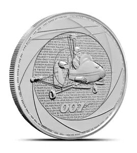 2024 1 オンス 英国銀貨 60 年 007 コイン カプセル入り