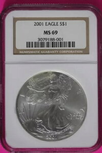 2001 MS 69 �A�����J�� �V���o�[ �C�[�O�� 1 �I���X NGC �O���[�h�F��{���̃X���u 190