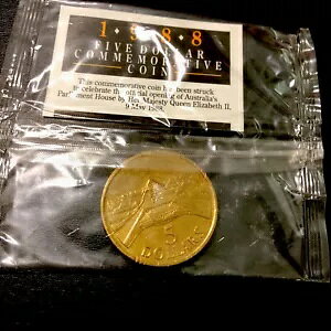 1988 $5 記念コイン オリジナル シール ミント パック エラー コイン !! QEII Unc