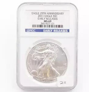 2011 Silver Eagle 1$ NGC MS 69 ���������[�X 25 ���N�L�O