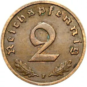 �h�C�c�� 3. Reich-J. 362 �R�C��-2 Reichspfennig 1936 F-RARE!