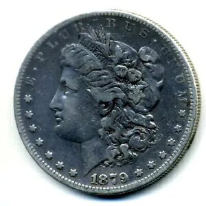 1879 S XF �����K�� �h�� 100 �Z���g �A�����J 90% �V���o�[ $1 US EXTRA FINE �R�C��#4070