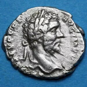 ローマのコイン - デナリウス銀 - セプティミウス セウェルス、フォルトゥナ、西暦 193 〜 211 年頃