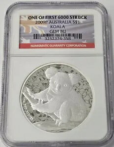 NGC Gem BU 2009 �I�[�X�g�����A �R�A�� 0.999 ����h�� �ŏ��ɃX�g���C�N���ꂽ 6000 �̂����� 1 ��