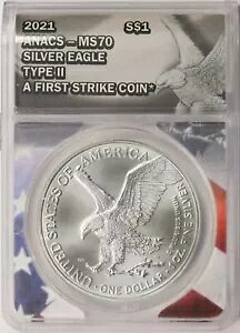 2021 $1 ^Cv II AJ Vo[ C[O ANACS MS70 A t@[Xg XgCN RC