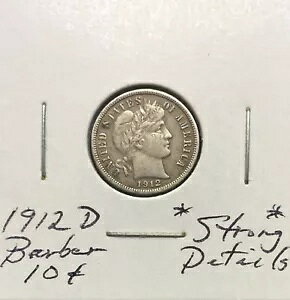 1912 D Barber Dime ~ ���ɏڍׂȃR�C��
