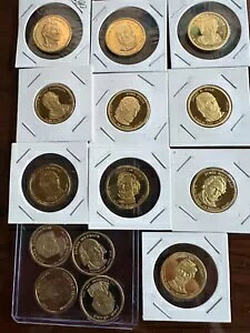 ワシントン リンカーンを含む米国 14 枚の美しい大統領 S プルーフ ドル硬貨