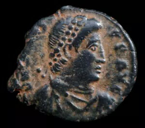 Valens �Ñネ�[�}�̃R�C�� 364 �` 378 AD�B�ő�16mm�B 2.28�O�����B #698