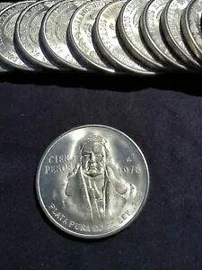 メキシコ 1978 シエン ペソ 0.720 銀貨 ブリリアント 未流通