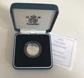 Simply Coins~ 1999 シルバー プルーフ スコットランド ライオン 1 ポンド コイン ボックス & COA