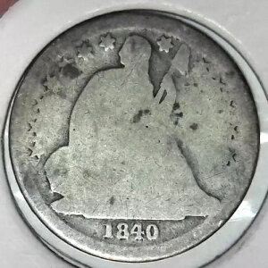 1840 O Seated Dime �f�G�ȃV���o�[ �^�C�v�̃R�C�� �č��Ŗ�������