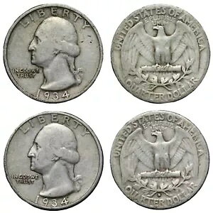 1934 & 1934-D Vg Vo[ NH[^[ 2 RCZbg!