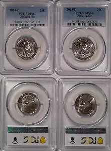 2024 P&D Zitkala Sa 25c PCGS MS66 �A�����J�� ���f�B�[�X �N�H�[�^�[ 2 �R�C�� �Z�b�g