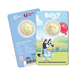 Bluey ? One $1 Privy Mark Coin-in-Card 2024 ���� [Bluey / �I�[�X�g�����A] �݌ɂ���