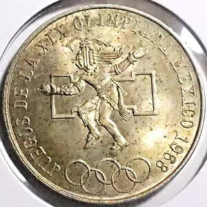 1968 メキシコ 25 ペソ オリンピック銀貨 トナー 245