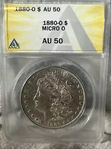 1880-O MORGAN DOLLAR MICRO O ANACS AU-50 fGȃRCłB]Ⴂ