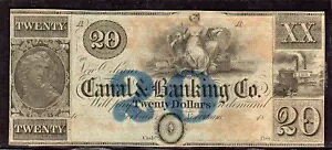 $20 "CANAL BANKING COMPANY" j[I[Y ` A ` 1800N $20 ` !!