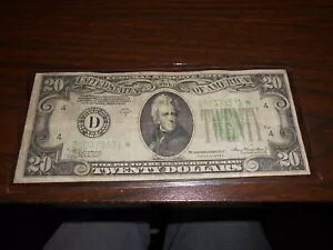 1934A 20 ドル連邦準備金「スター」紙幣 - フランス。 2055-D* - 細かい - 非常に細かい - オハイオ州