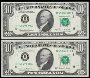 Fr.2021-H 1969C $10 �A�M������s���̘A���y�A�͖�����