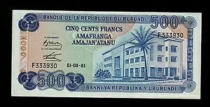 �u�����W 500 �t���� 1981 F �s�b�N # 30a UNC �ȉ��B