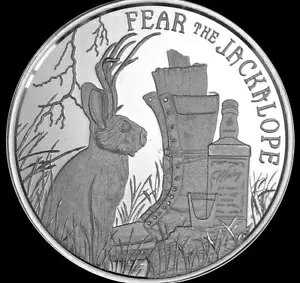 2022 Cryptid Creatures Fear The Jackalope 1 �I���X .999 �V���o�[ �v���[�t ���E���h
