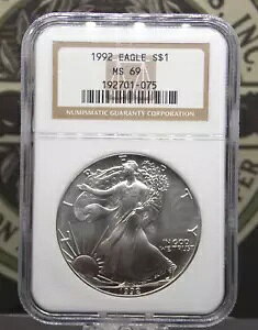 1992 AJ Vo[ C[O $1 NGC MS69 #075 East Coast Coin & Collectables, Inc.