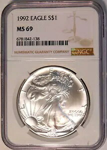 1992 AJ Vo[ C[O - NGC MS69 - tbV uCg zCg & Vz_[ X|bgȂ