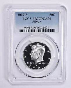 PR70 DCAM 2002-S �V���o�[ �P�l�f�B �n�[�t�_���[ PCGS �u���[ Lbl