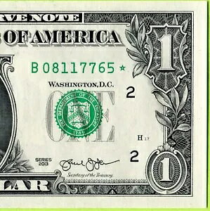 AJ - č 1 h 2013 Fr#3002-B* UNC / dԍ / X^[ B08117765*