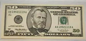 1996 N $50 AMs Fr-2126-A {Xg AA19521119A