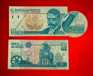 1992 LVR N$10 y\ Tp^ BILLETE $10 kG{X y\ ESCASO 1
