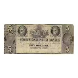 1841年 5ドル ペンシルベニア州アレンタウンのノーサンプトン銀行 廃止された紙幣