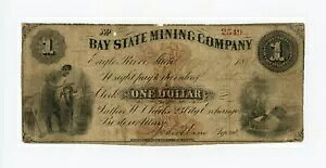 1866�N $1 The Bay State Mining Company - �~�V�K���B�C�[�O�����o�[ ���L