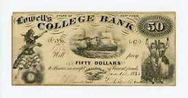 1885年 $50 ローウェルズ大学銀行 - ニューヨーク州ビンガムトン 大学紙幣