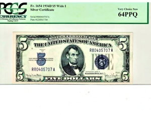 1934 D $5 Vo[ؖ PCGS 64 PPQ UNC R80405707A