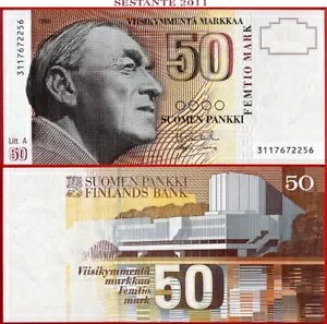 tBh 50 MARKKAA 1986 Litt A P 118 - 36 UNC 100$ 瑗