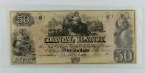 $50 New Orleans Canal & Banking Co Note Grade AU ڍ